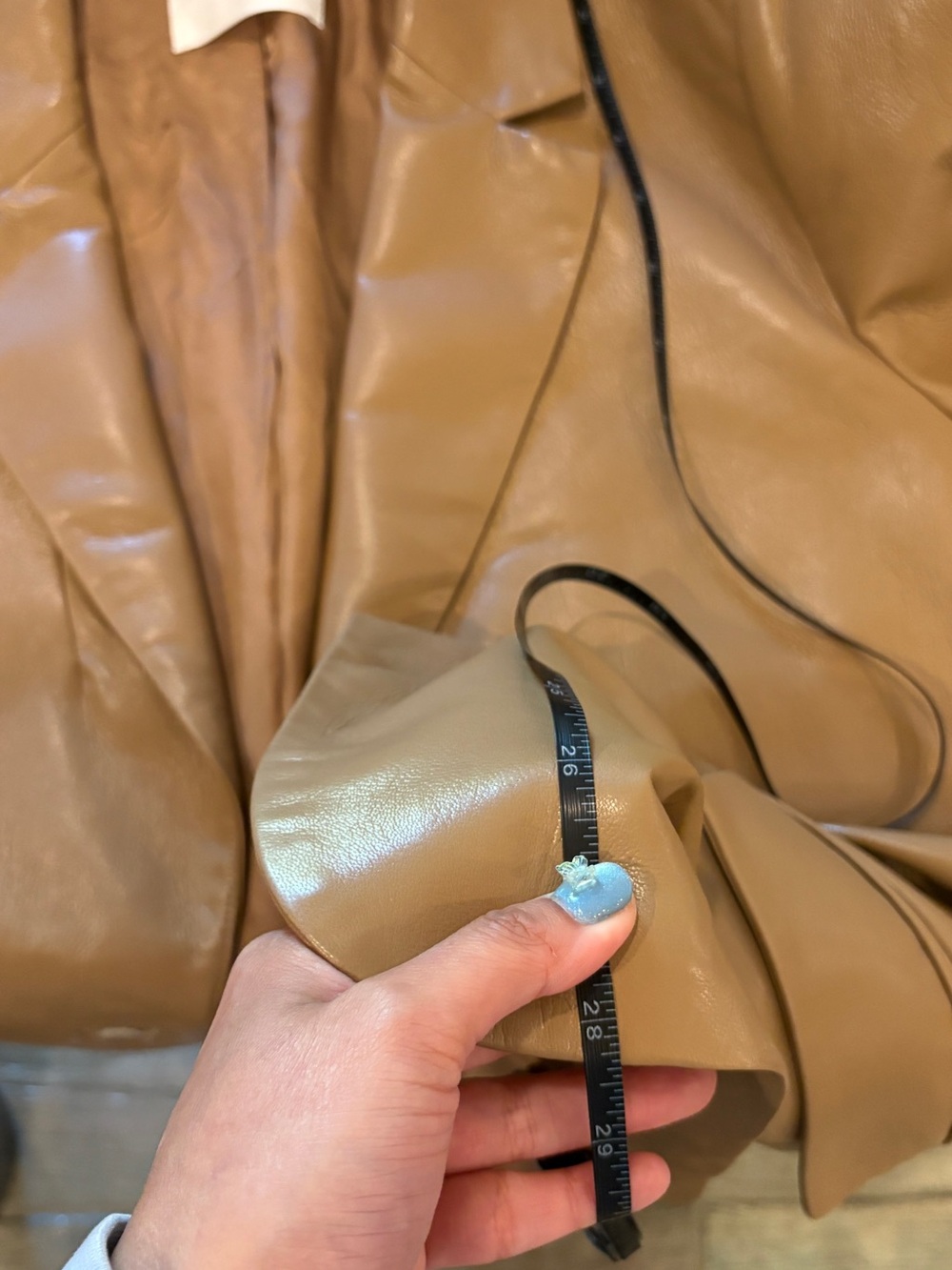 Aritzia Wilfred Memories Vegan Leather Blazer Constant Camel Size S fall season - Picture 14 of 15